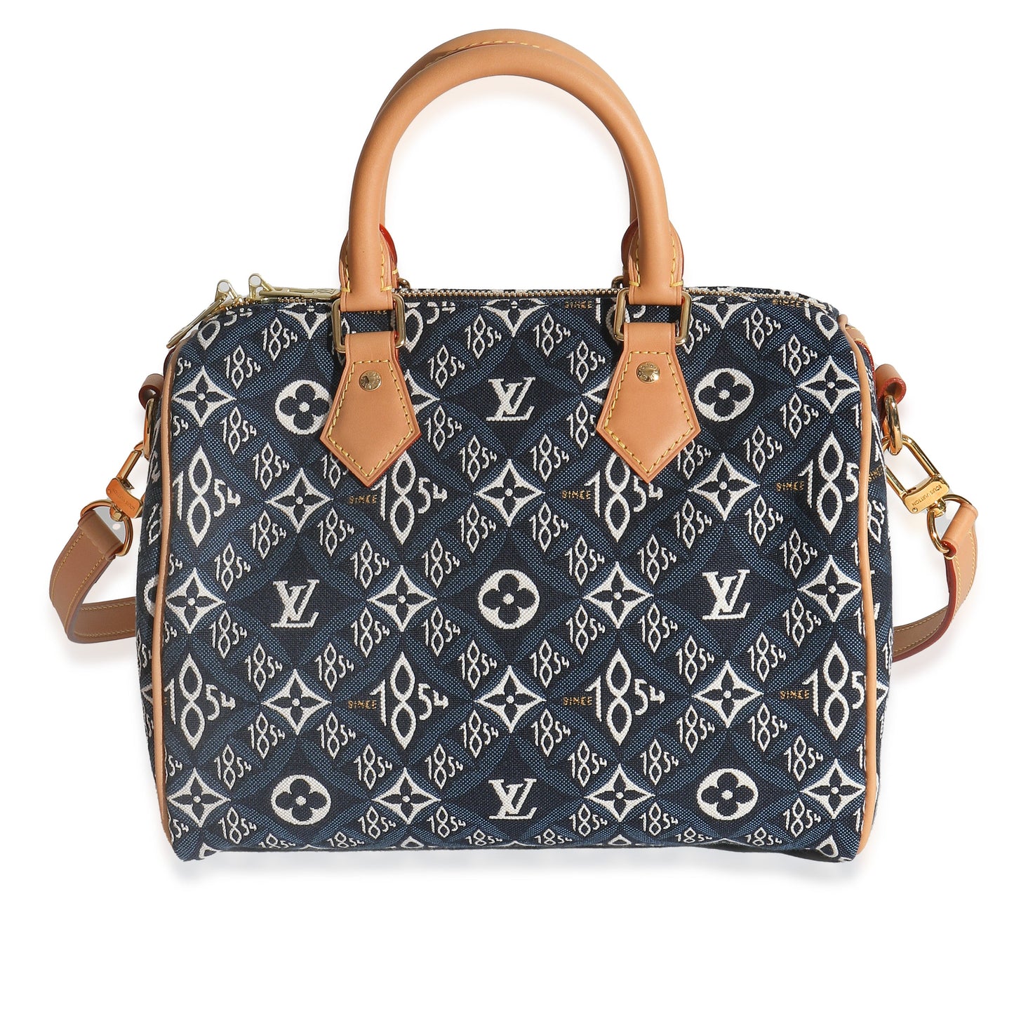 Louis Vuitton Blue Jacquard Canvas Since 1854 Speedy Bandouliere 25