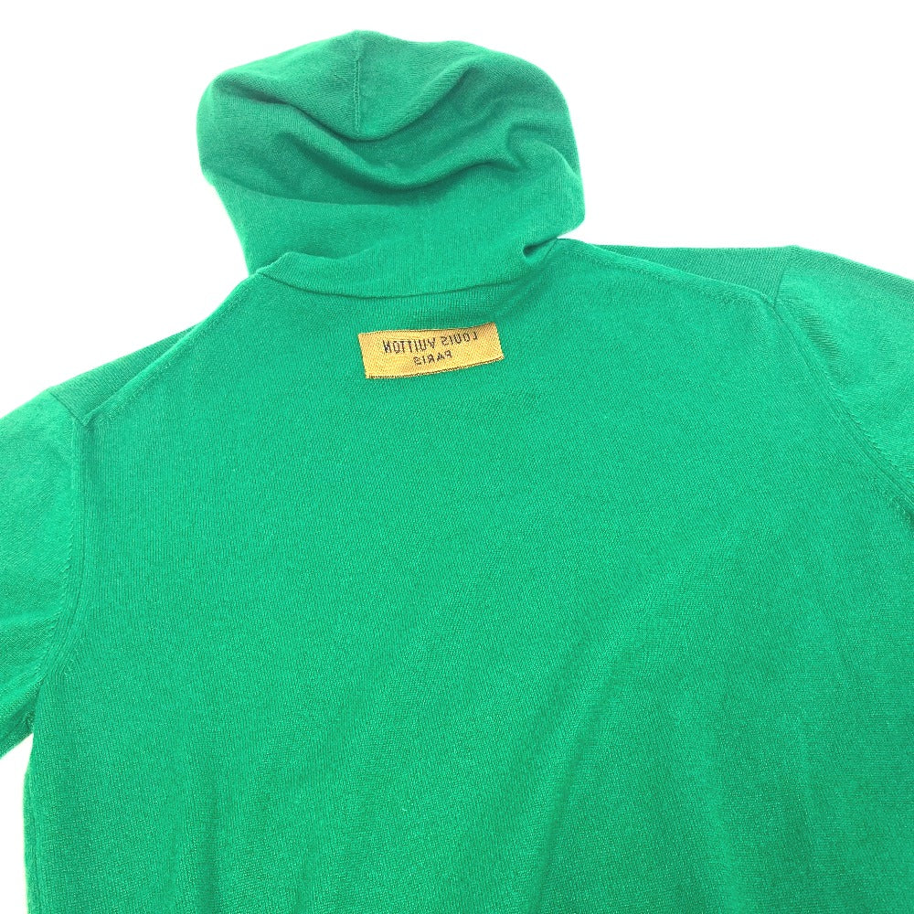LOUIS VUITTON sweater 1A9FQT Cashmere, Silk, Polyamide green LVSE LV Embossed Hoodie Long sleeve mens XS