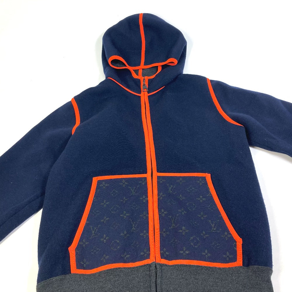 LOUIS VUITTON setup FMKC06 FMKC03 Wool, Potiamide Navy x orange logo tops hoodies sweatshirts Point Monogram Bicolor XS