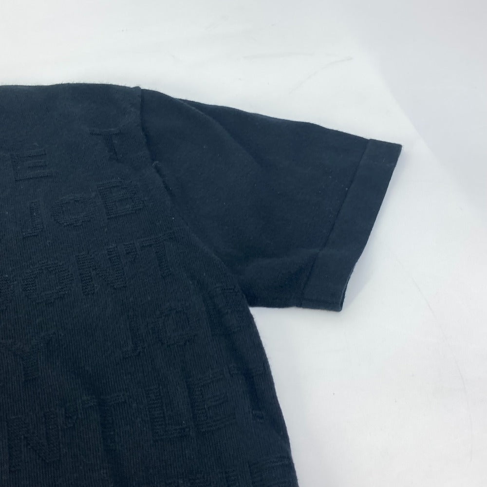 LOUIS VUITTON Short sleeve T-shirt Cotton, Silk black Virgil Abloh knit letter T-shirt mens S
