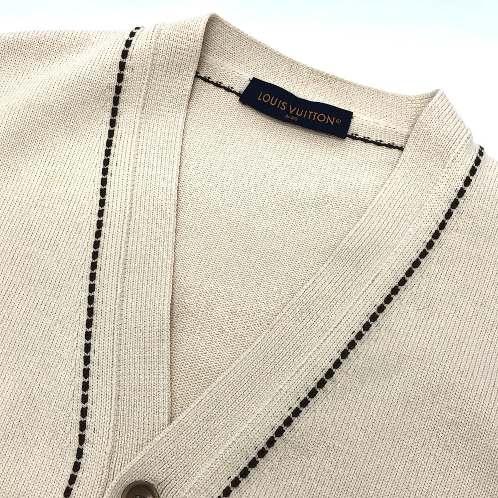 LOUIS VUITTON cardigan 1AFPXX cotton beige Signature light LV logo mens âk