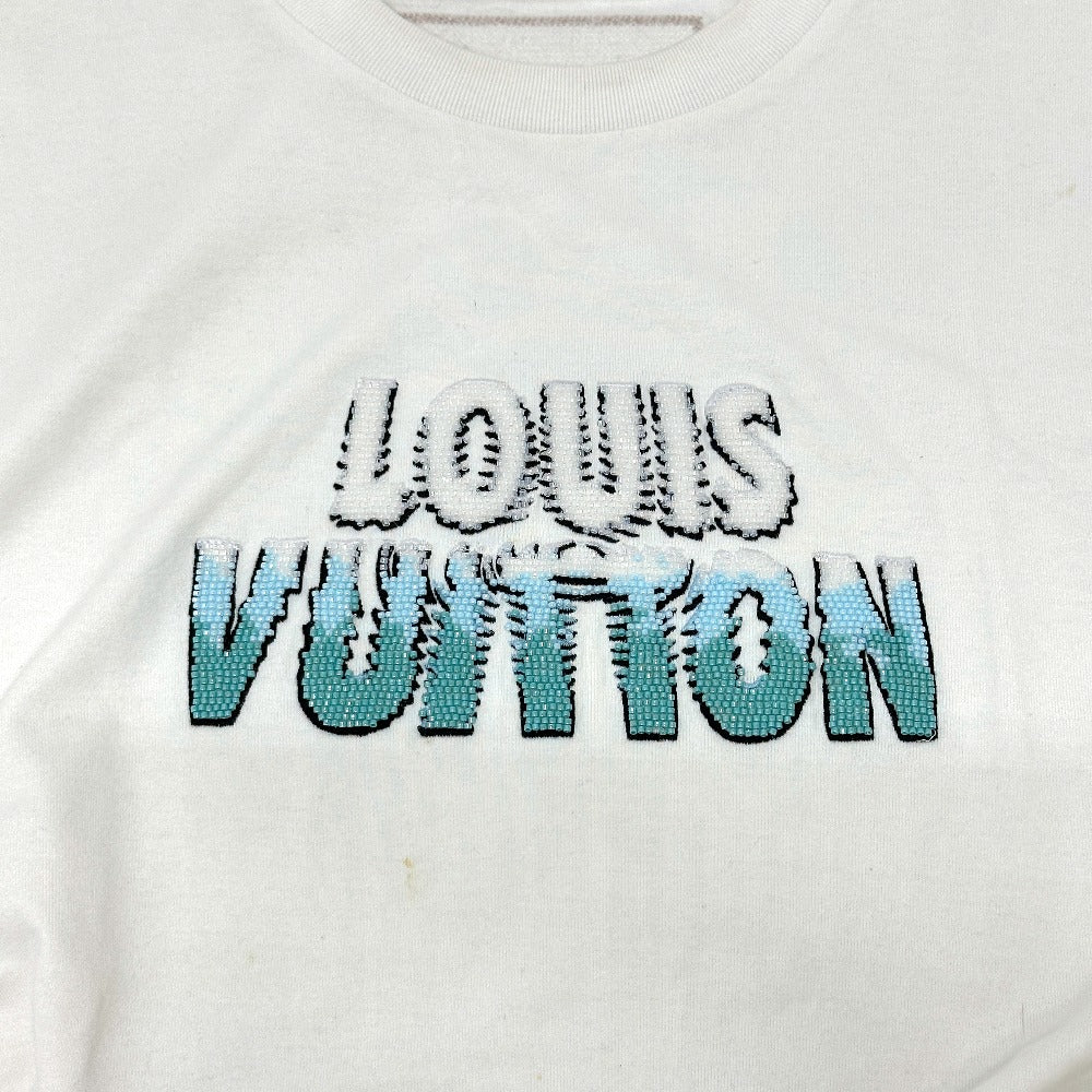 LOUIS VUITTON Short sleeve T-shirt RM232M NPG HPY35W cotton white Logo embroidery S