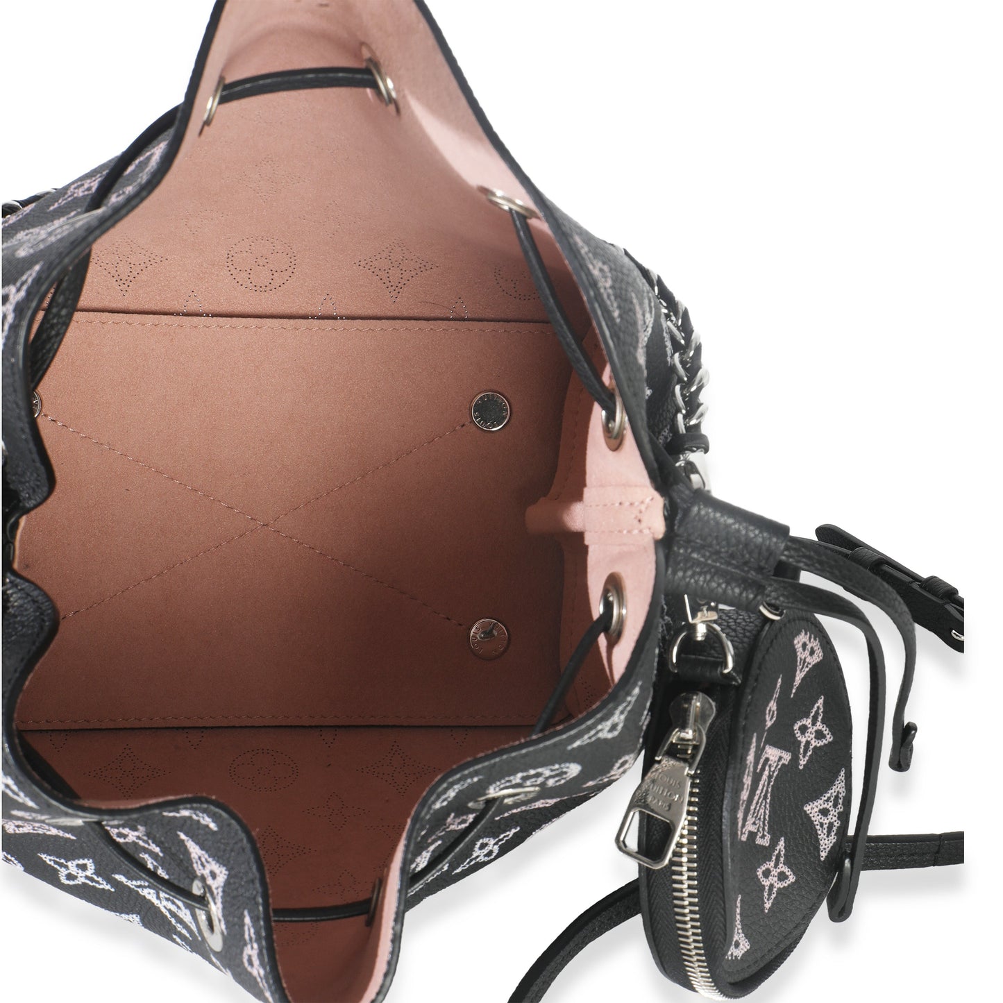 Louis Vuitton Black Pink Monogram Mahina Flight Mode Bella