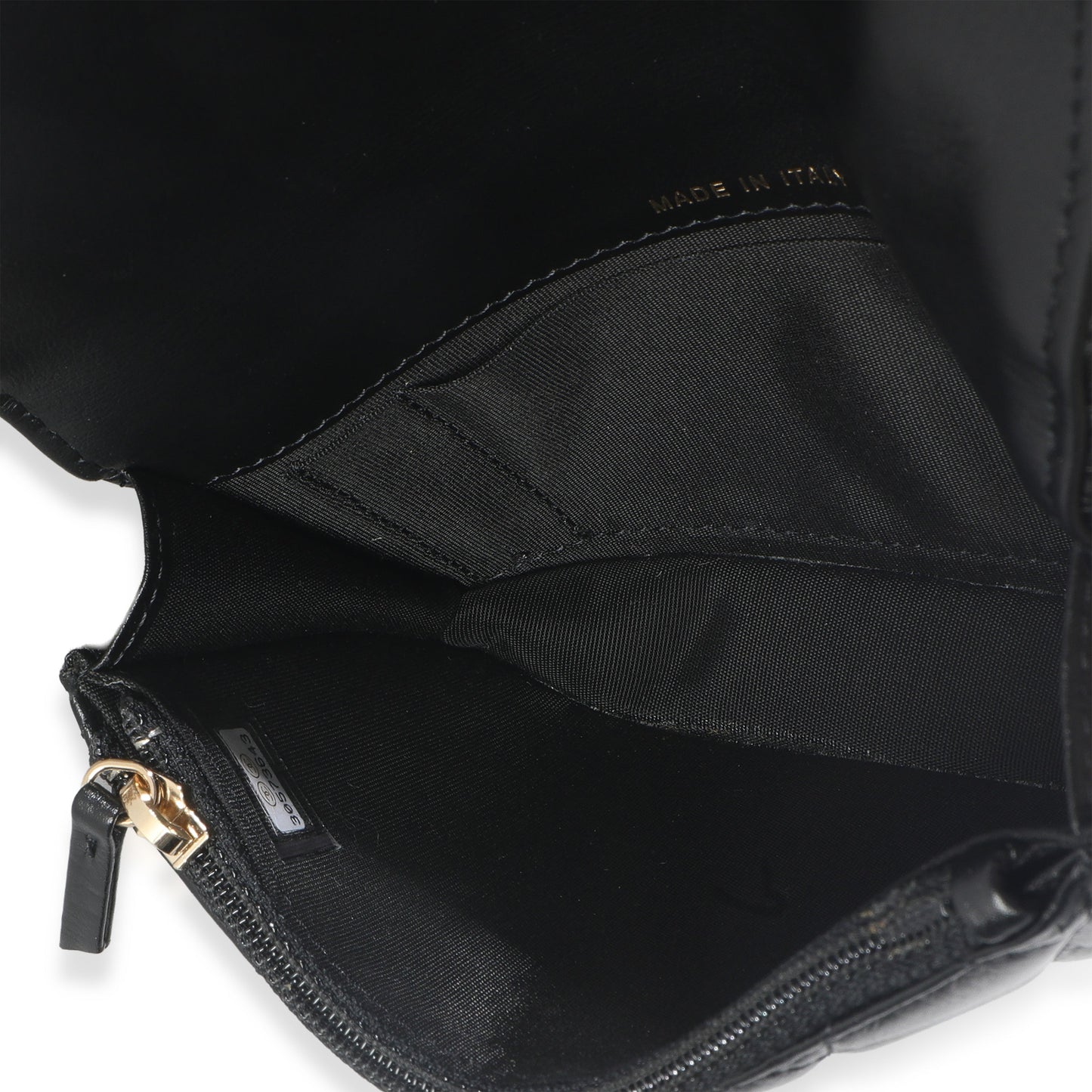 Chanel Black Quilted Calfskin Pearl Strap Mini Clutch With Chain