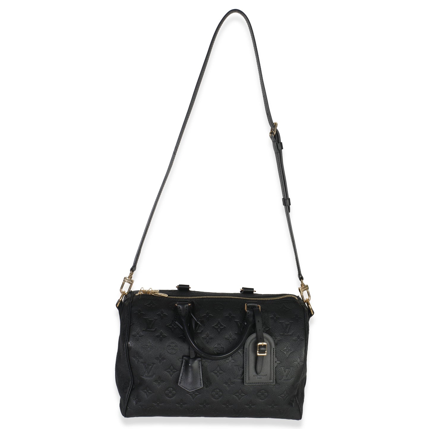 Louis Vuitton Black Monogram Empreinte Speedy Soft 30