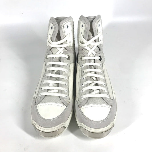 LOUIS VUITTON sneakers Leather, Suede white shoes shoes 8