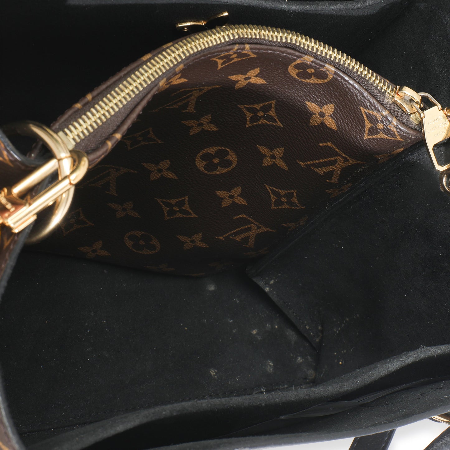 Louis Vuitton Black Monogram Canvas Flower Tote