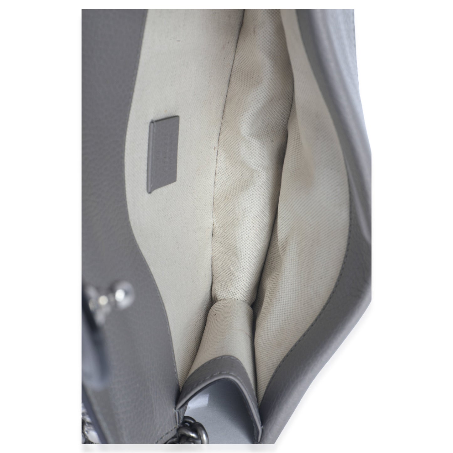 Gucci Dusty Grey Pebbled Calfskin Small Dionysus Shoulder Bag