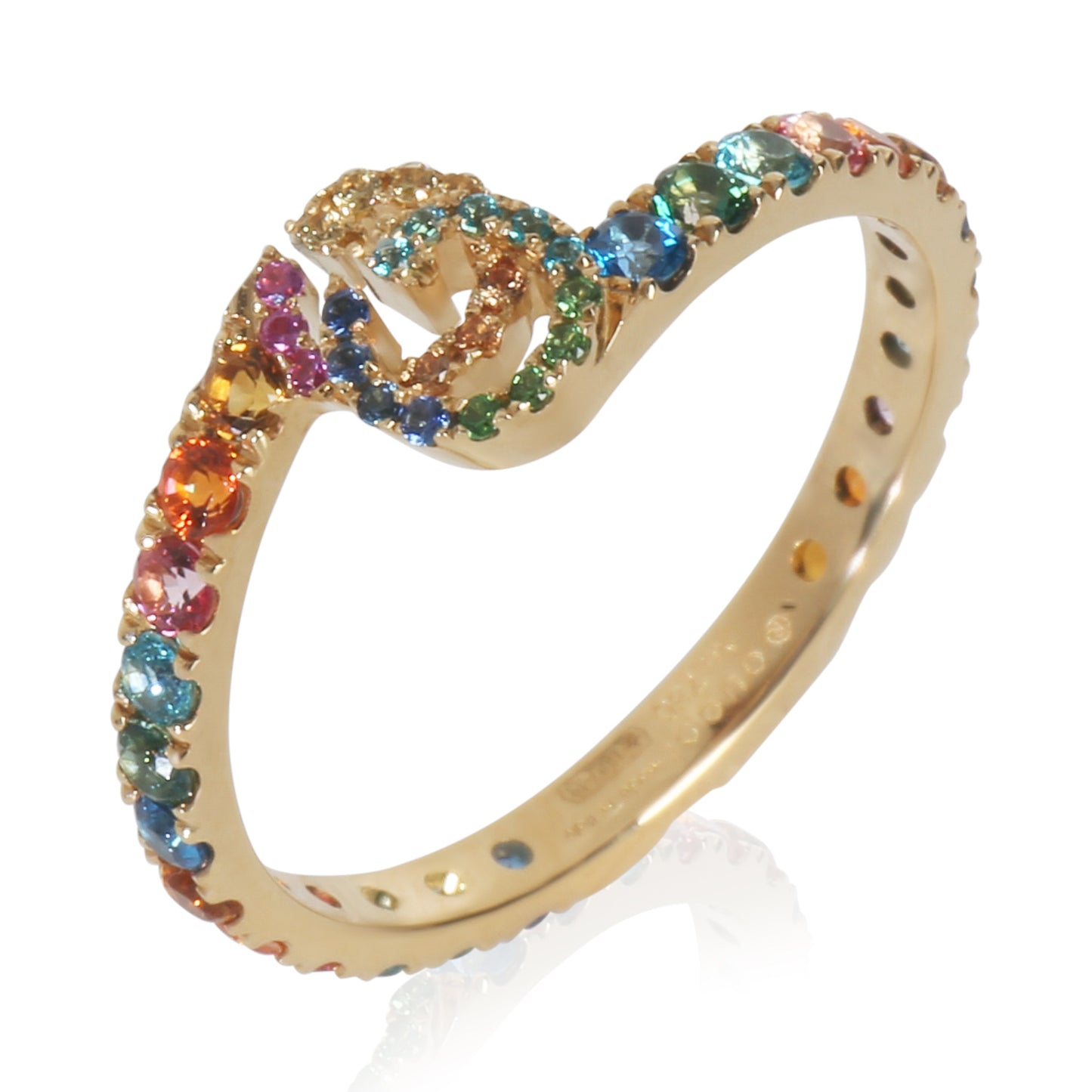 Gucci Yellow Gold Rainbow G Ring
