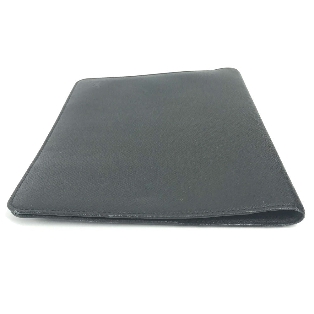 LOUIS VUITTON Note cover R20409 Taiga Leather black Taiga Agenda Bureau mens