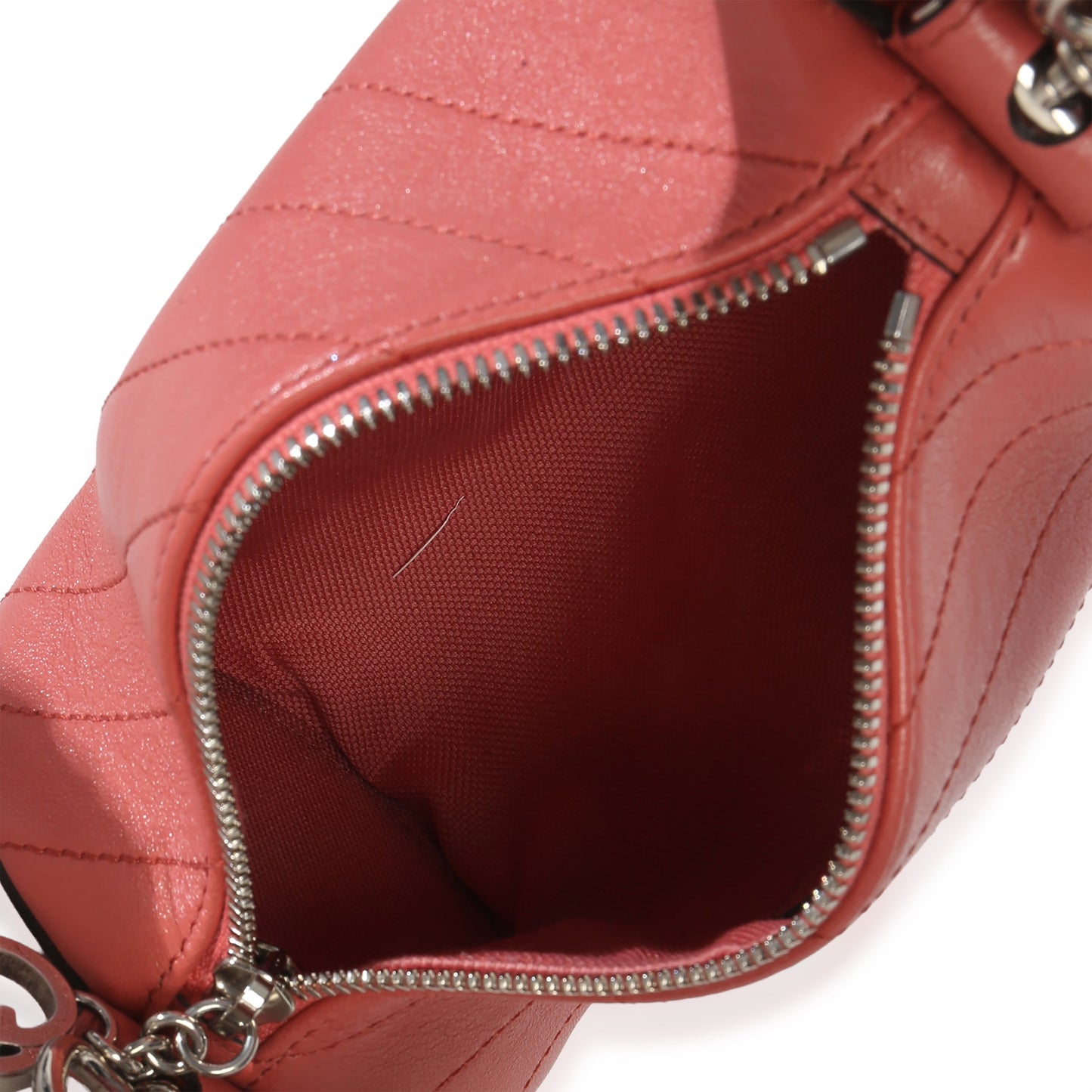 Gucci Pink Diagonal Quilted Calfskin Mini Blondie Barrel Bag