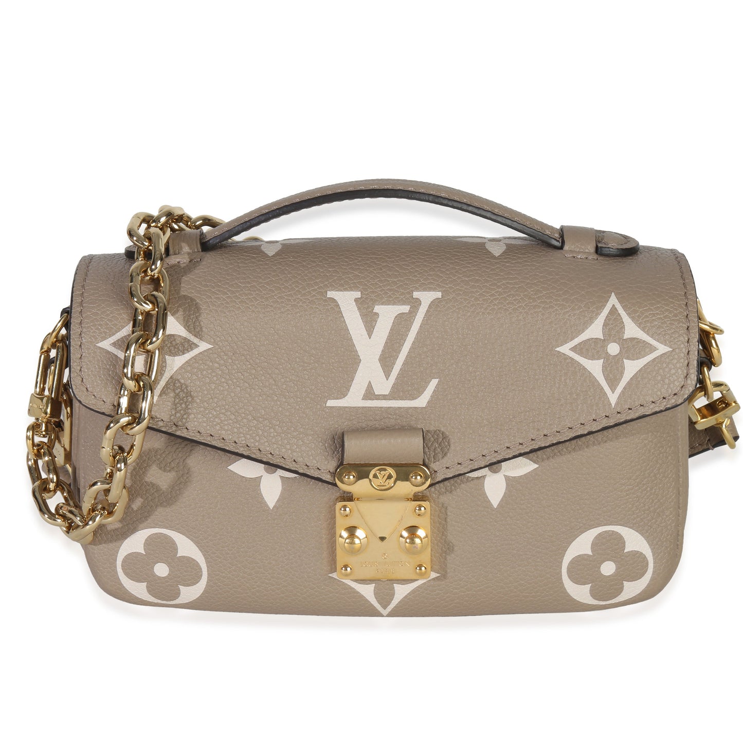 Louis Vuitton Tourterelle Creme Giant Monogram Empreinte Pochette Metis