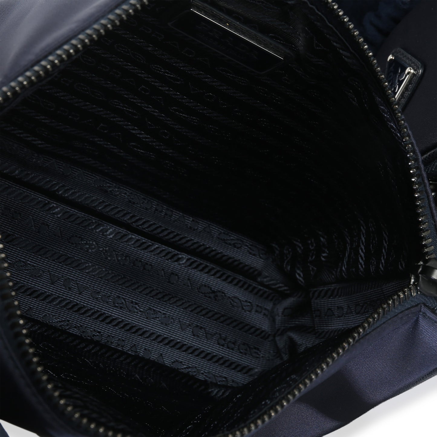 Prada Navy Re-Nylon & Saffiano Leather Trim Shoulder Bag
