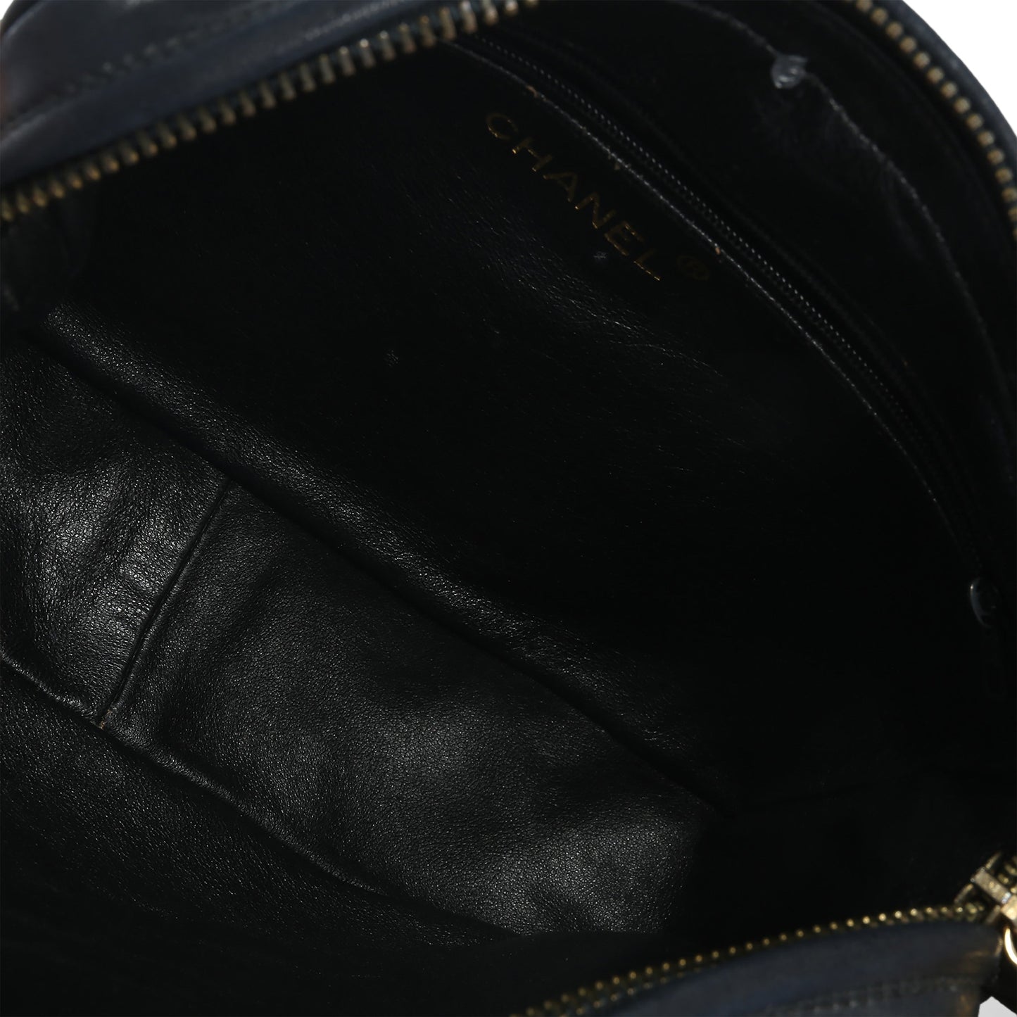 Chanel Vintage Black Quilted Lambskin Small Tassel Camera Bag