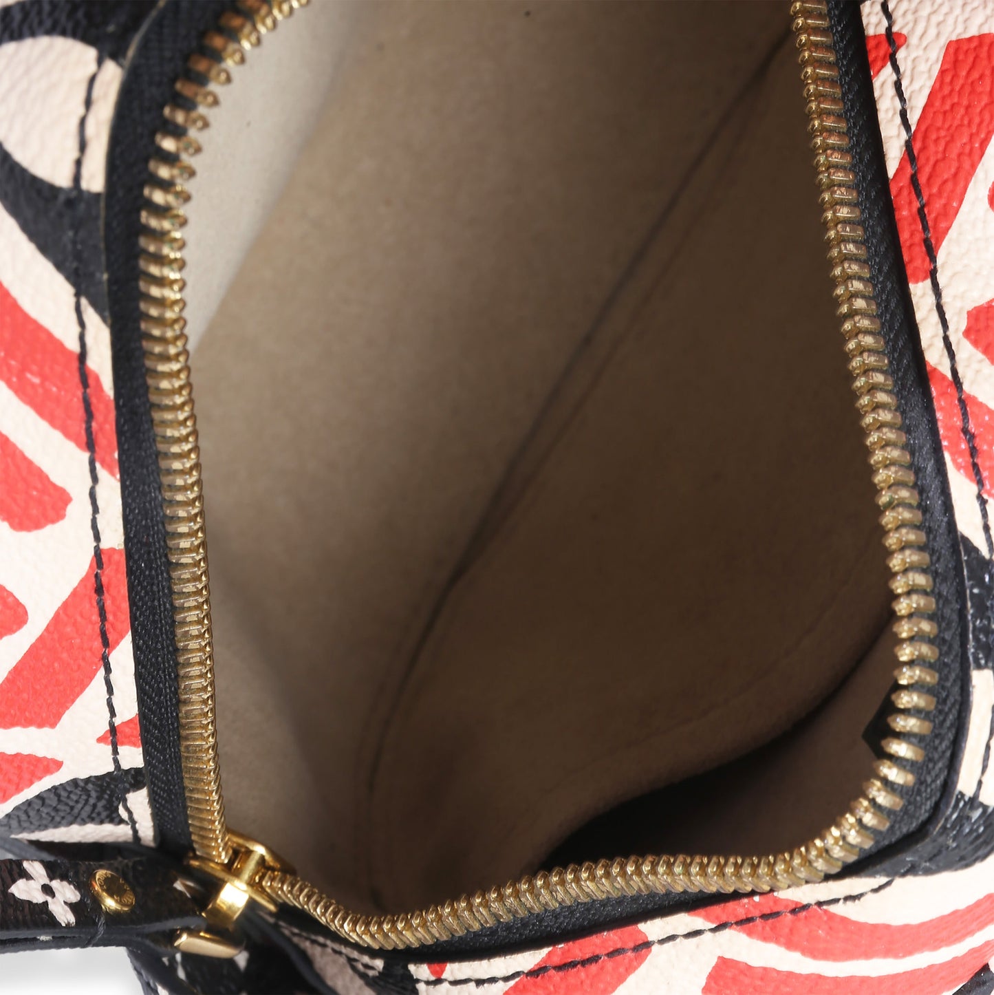 Louis Vuitton Cream Red Giant LV Crafty Boite Chapeau Souple Bag PM