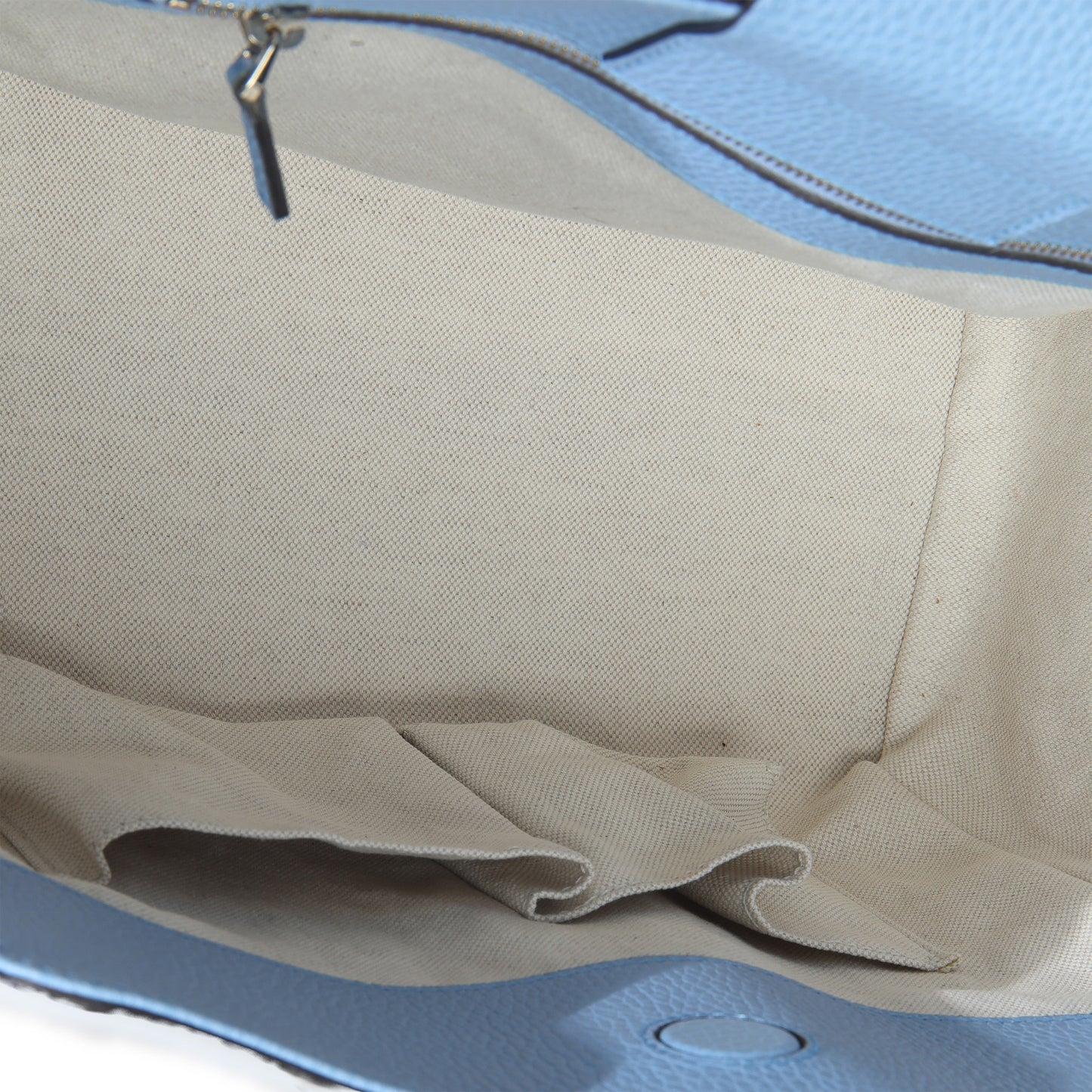 Gucci Beige Blue Dollar Calfskin Swing Tote Bag