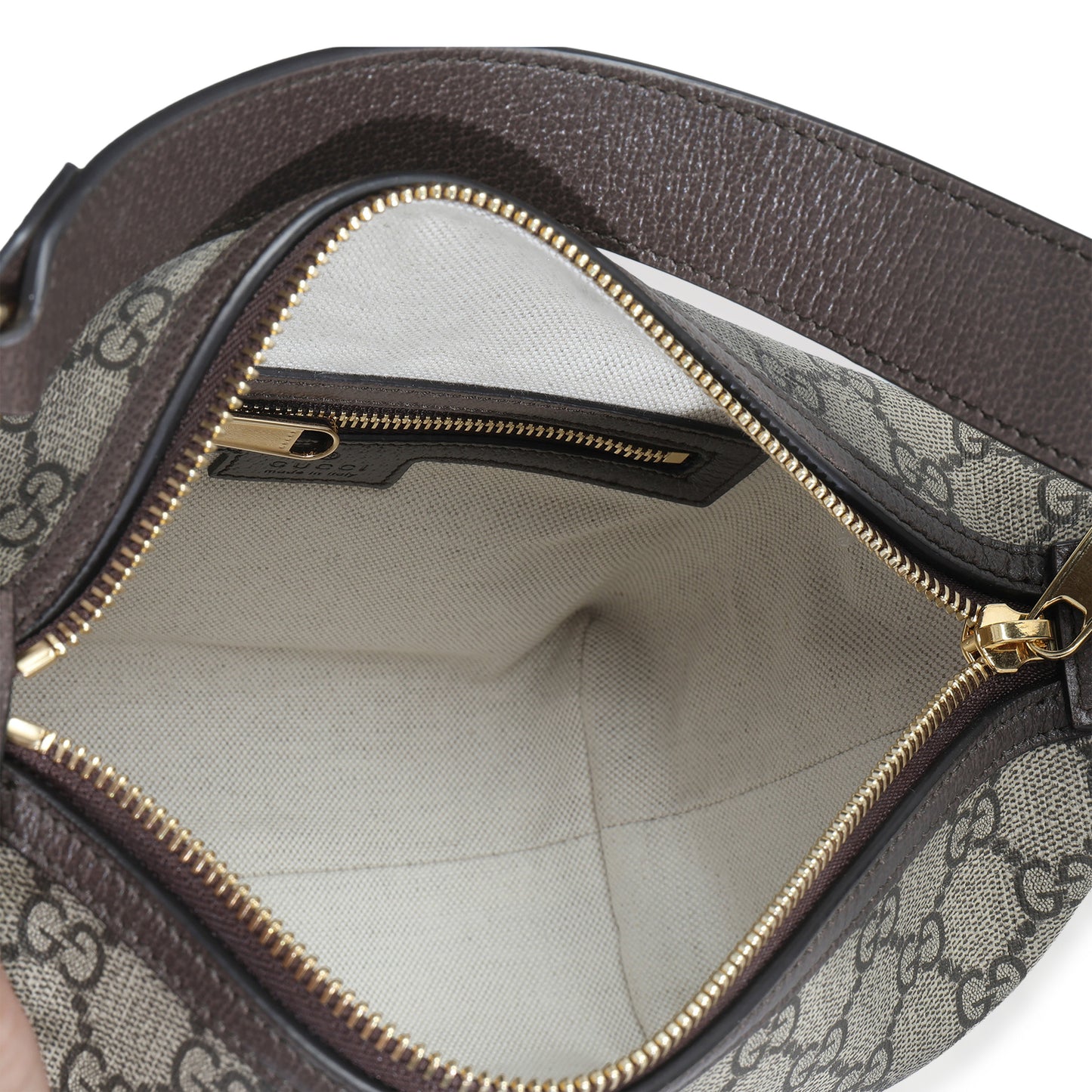 Gucci Beige Ebony GG Supreme Monogram Canvas Super Mini Ophidia Shoulder Bag