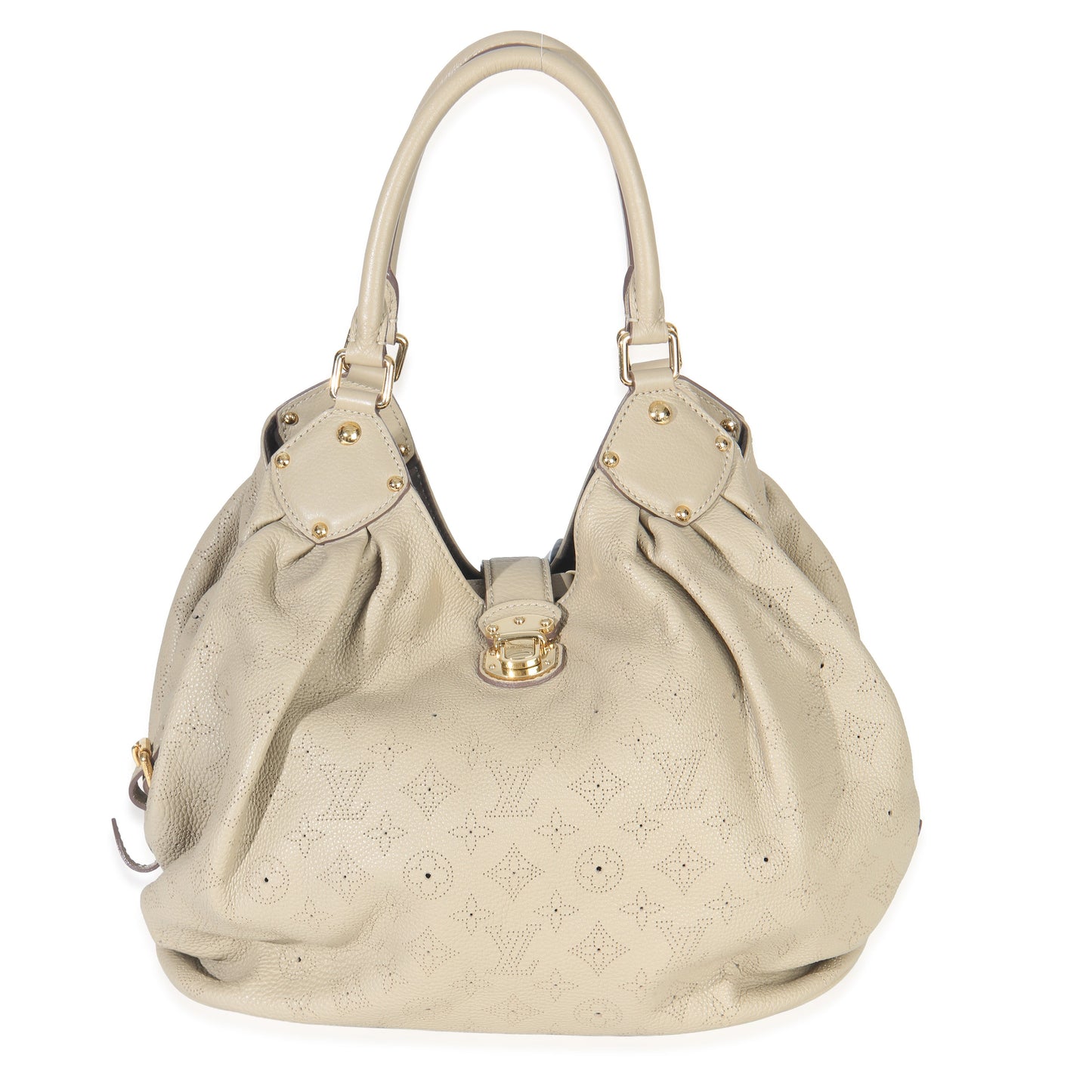 Louis Vuitton Beige Monogram Mahina XL Hobo