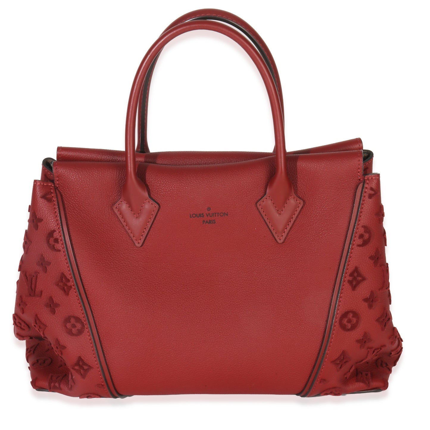 Louis Vuitton Red Tuffetage Veau Cachemire Tote W MM