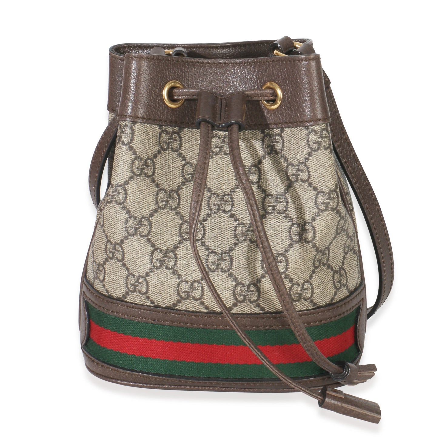 Gucci Beige GG Supreme Canvas Ophidia Mini Bucket Bag