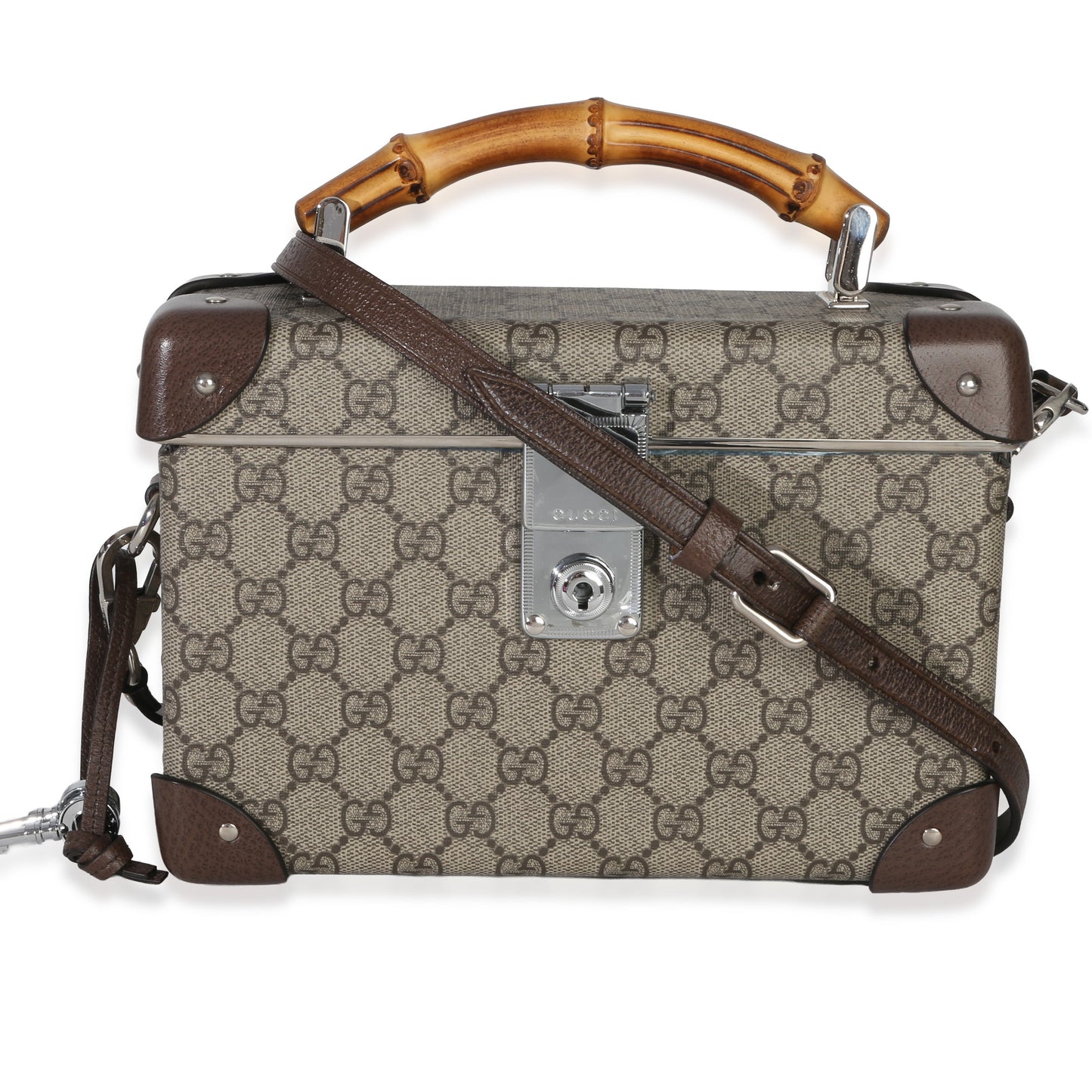 Gucci Beige GG Supreme Monogram Globe Trotter Beauty Case