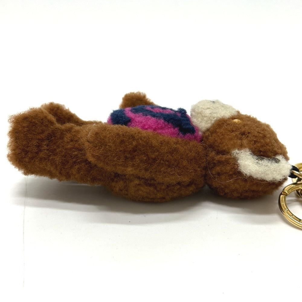 LOUIS VUITTON key ring M69854 mohair Brown Porto Cle LV Teddy Bear Women