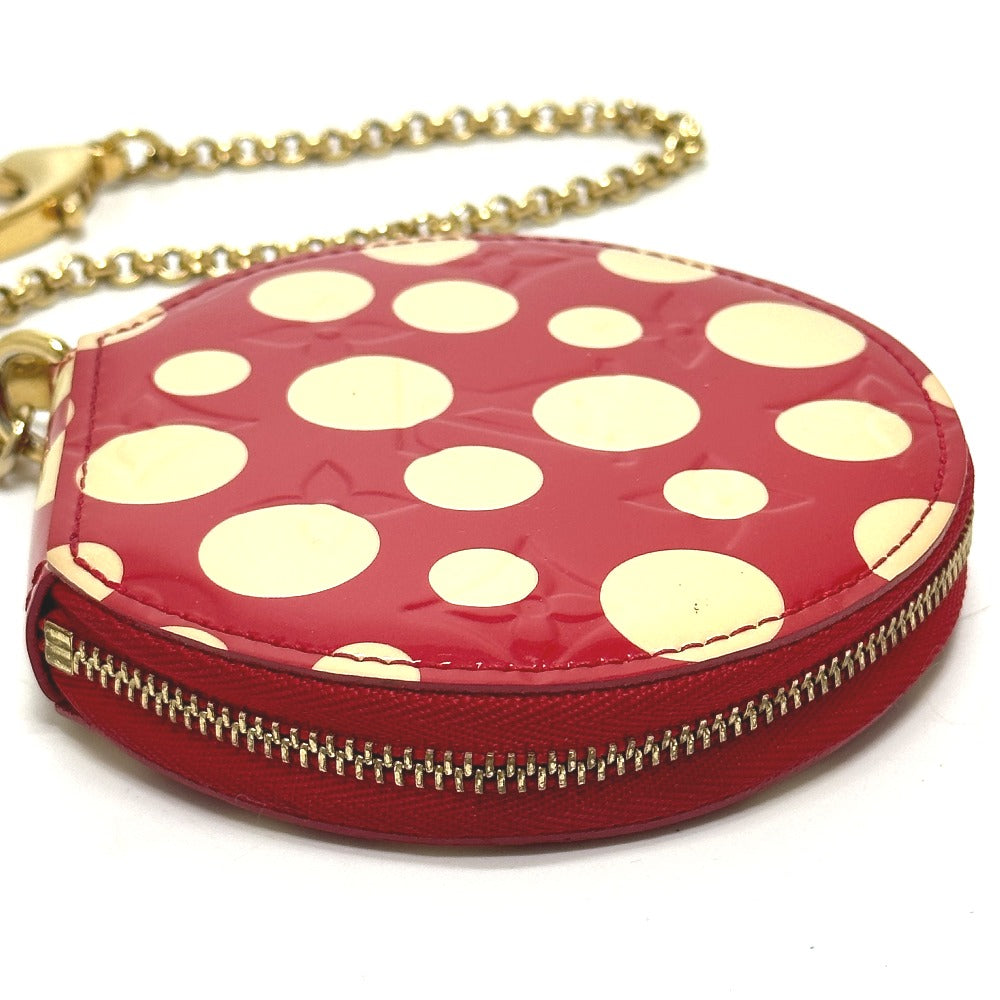 LOUIS VUITTON Coin case M91570 Patent leather Red Monogram Vernis Yayoi Kusama collaboration portomone chapeau dot infinity Women