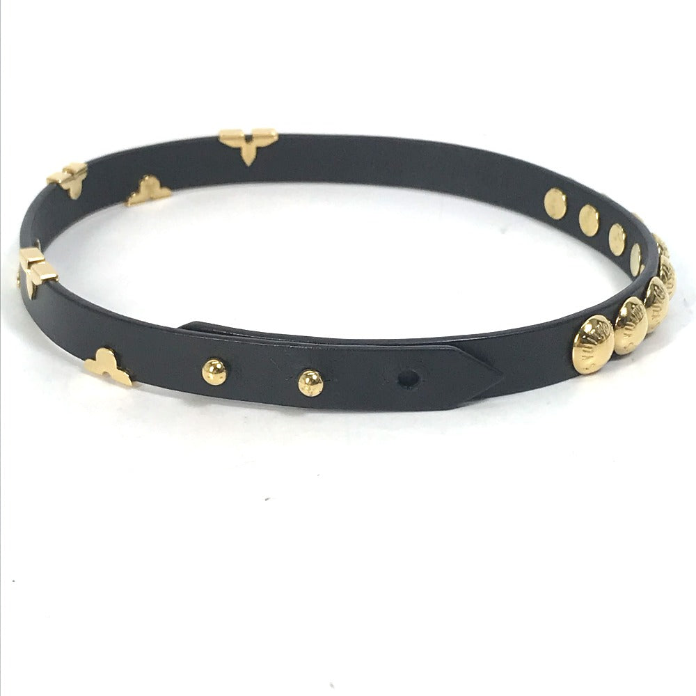 LOUIS VUITTON bracelet M6557F leather black Double bracelet Bracelet Daily Monogram Studs Women 17