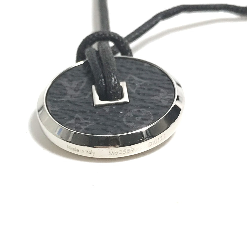 LOUIS VUITTON Necklace M62589 metal Silver Monogram Eclipse Collier Coin Necklace