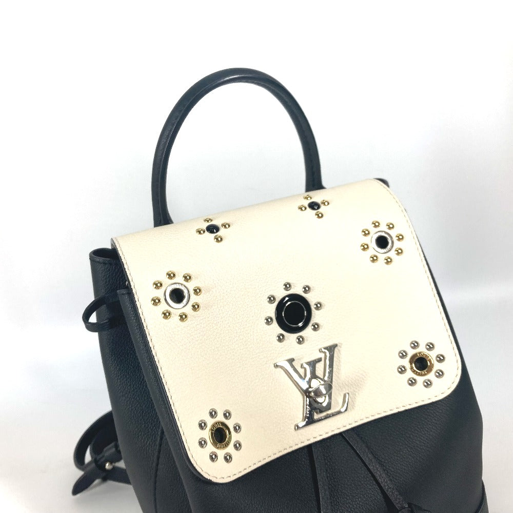 LOUIS VUITTON Backpack M54108 leather black Rock Me Backpack Studs Women