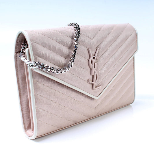 Saint Laurent Grain De Poudre Chain Wallet Bag