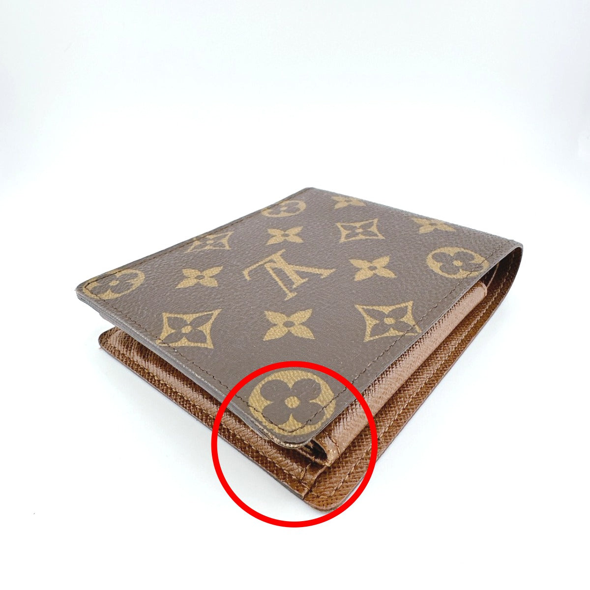 LOUIS VUITTON Bifold Wallet M60026 Monogram canvas Brown Bifold Wallet Monogram Portefeuille Florin unisex(Unisex)