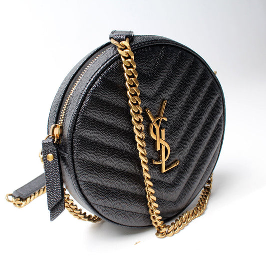 Saint Laurent Vinyle Round Camera Grain Bag