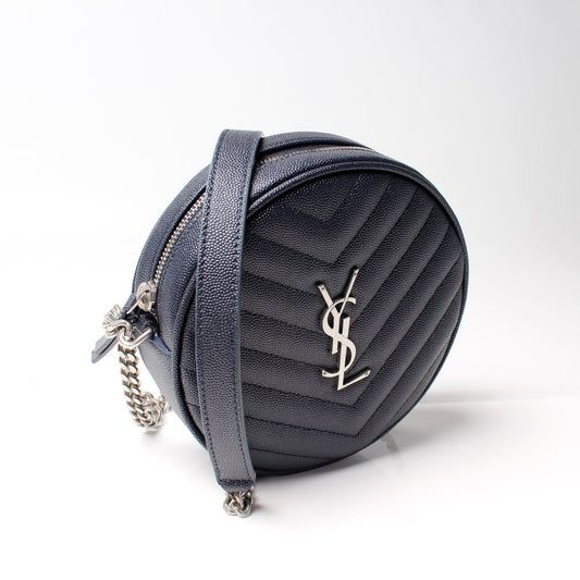 Saint Laurent Vinyle Round Camera Grain Bag