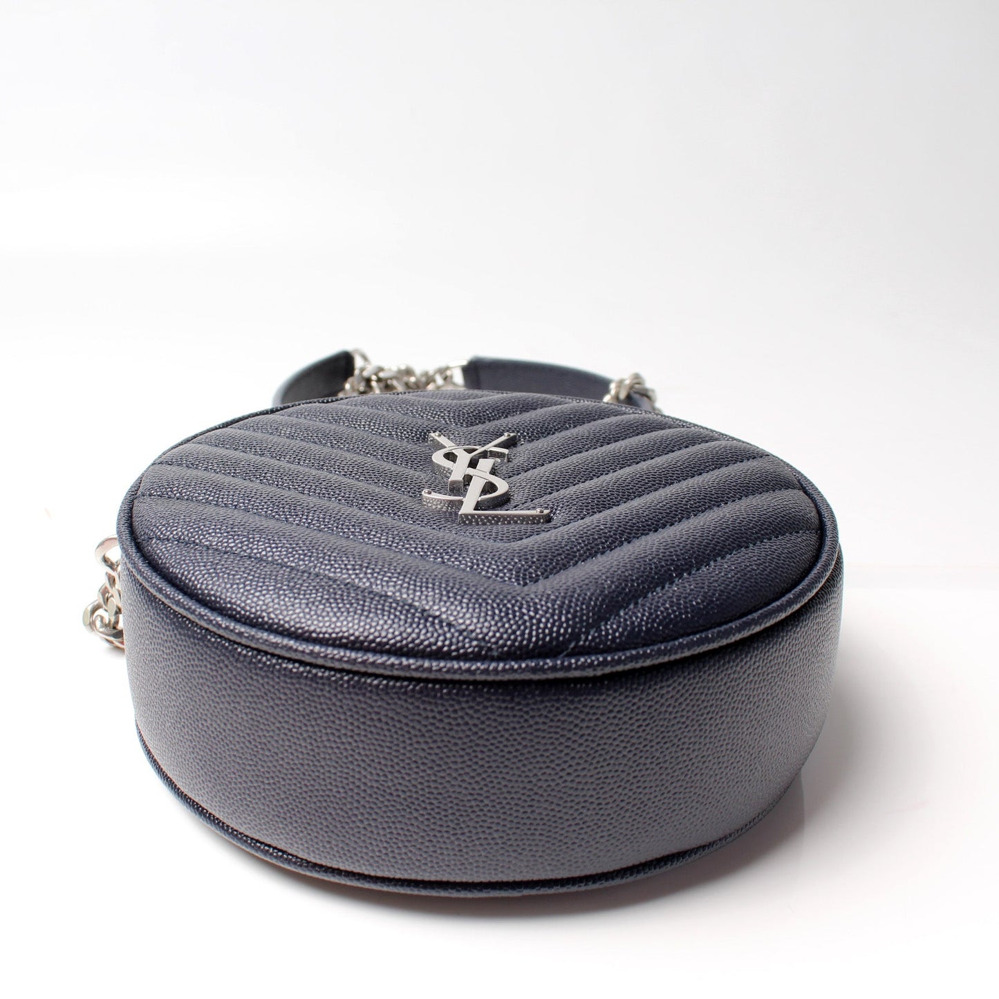 Saint Laurent Vinyle Round Camera Grain Bag