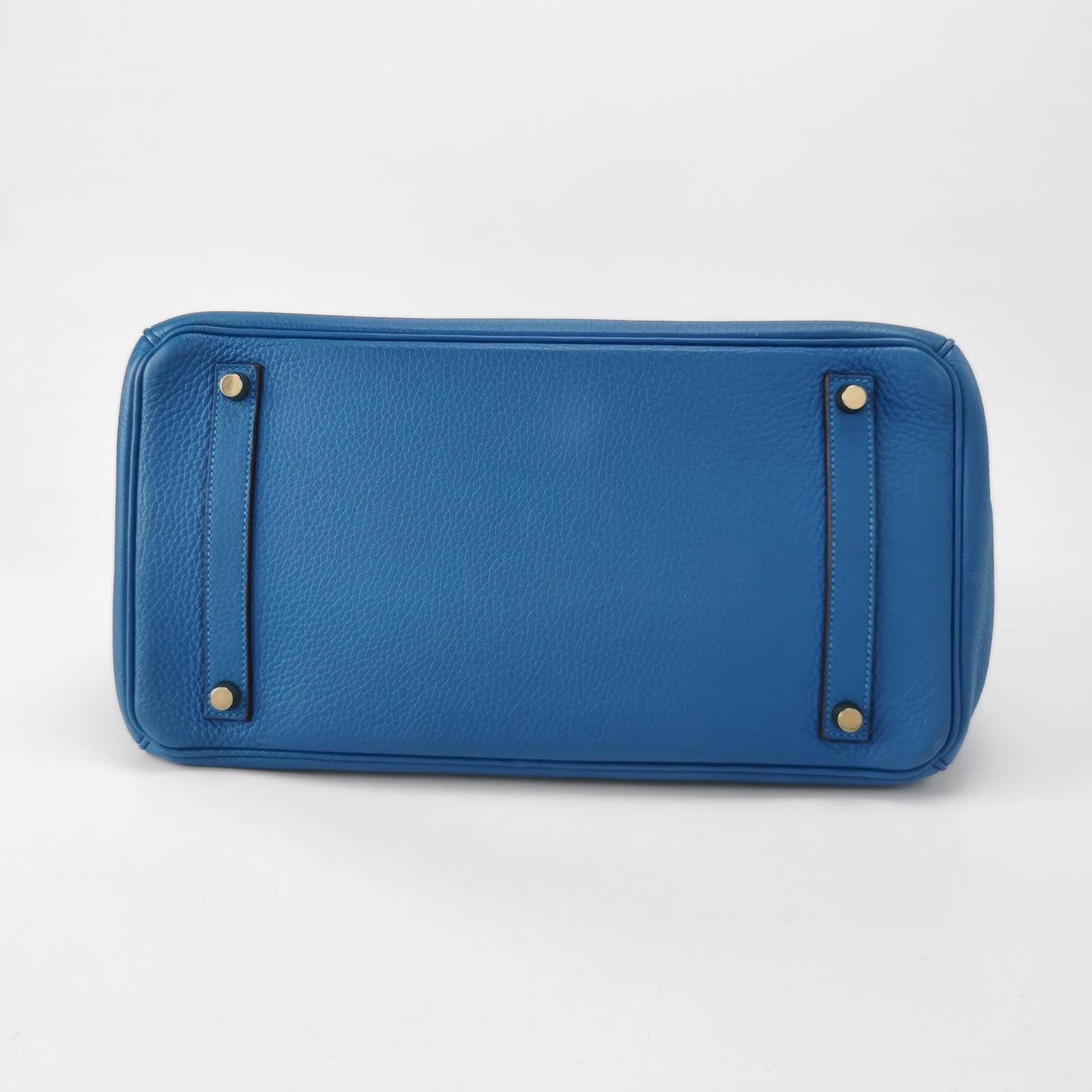 Hermes Birkin 35 7Q Mykonos Blue Togo Calfskin Leather Gold Hardware 2011
