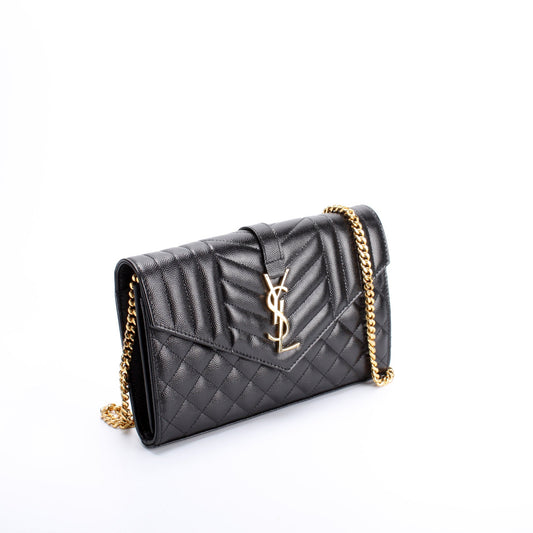 Saint Laurent Chain Wallet Mix Matelasse Bag