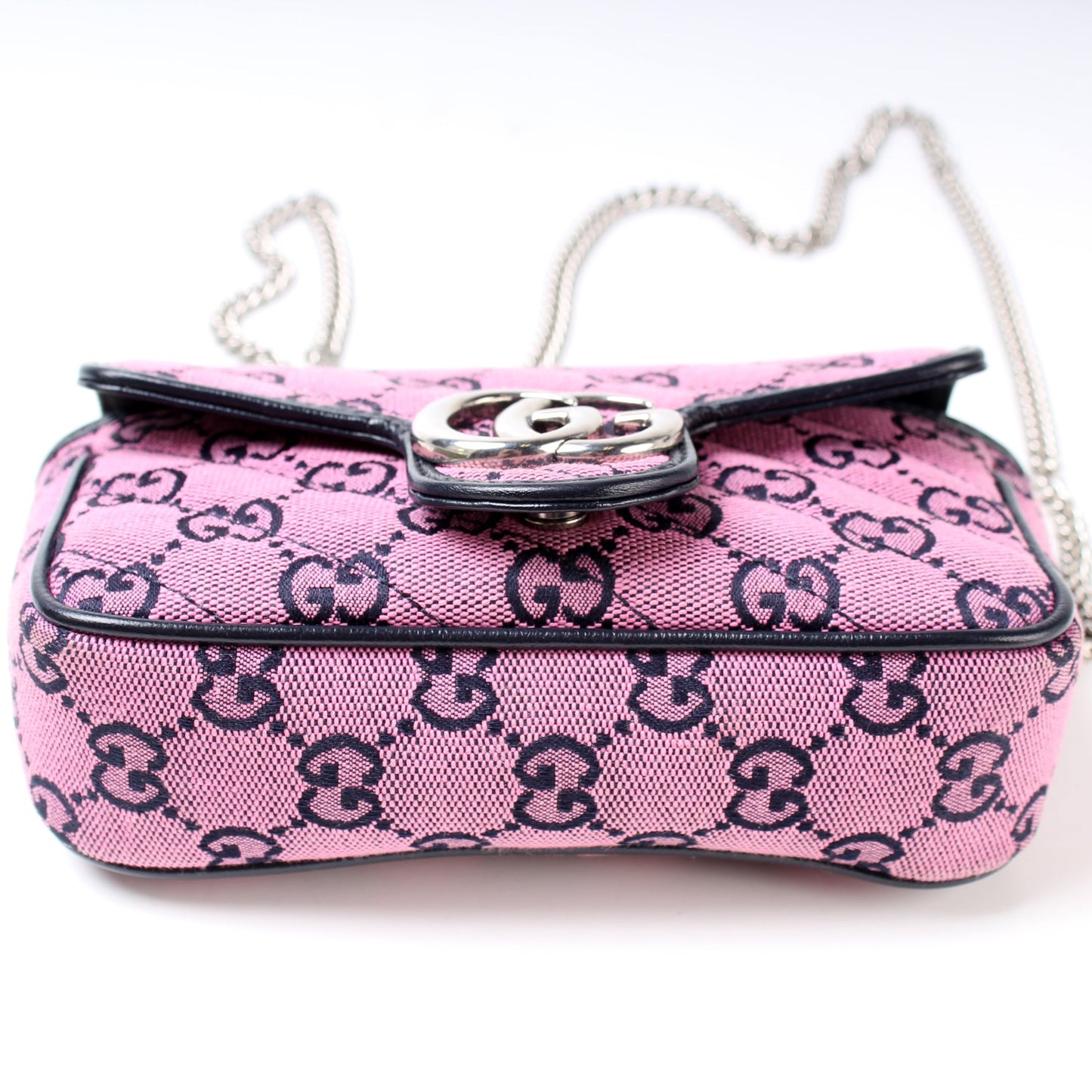 Gucci 476433 Marmont Canvas Mini Flap Bag