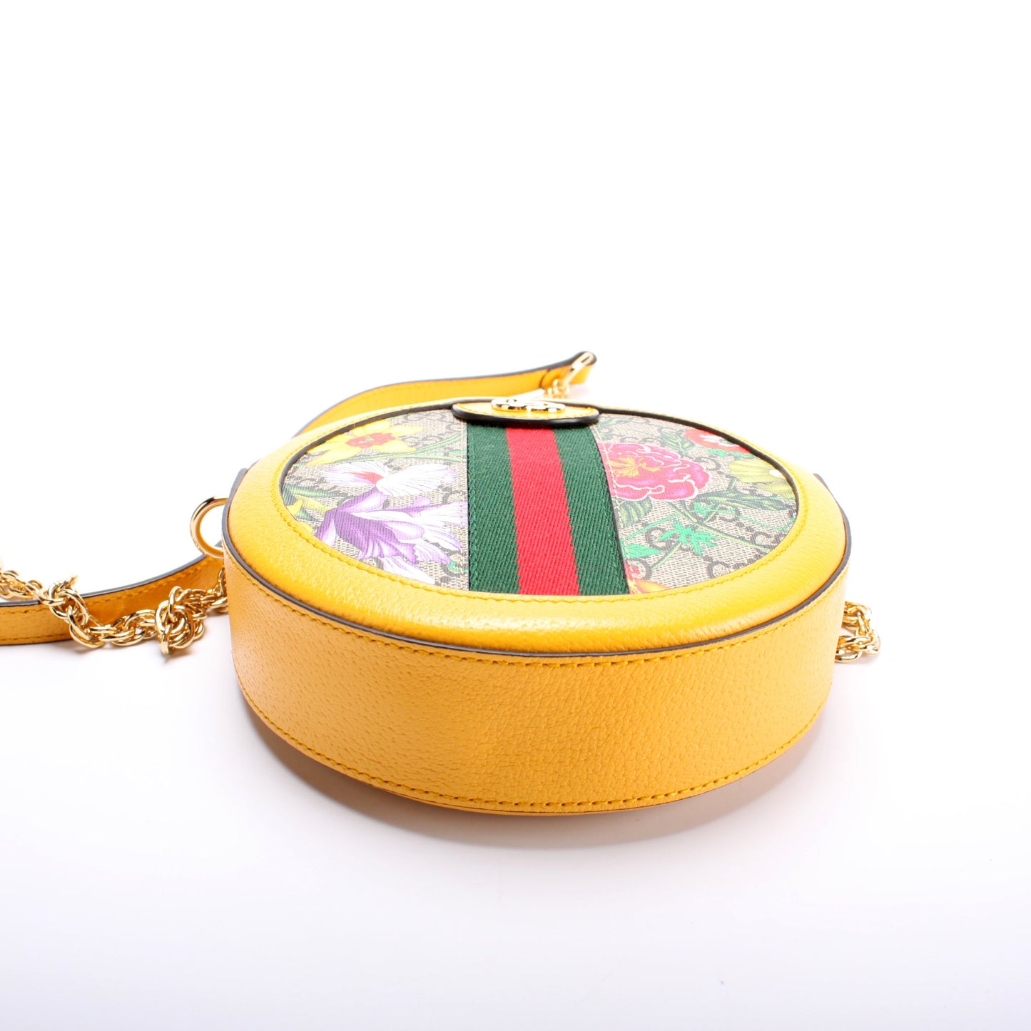 Gucci 550618 Ophidia GG Flora Round Small Crossbody Bag