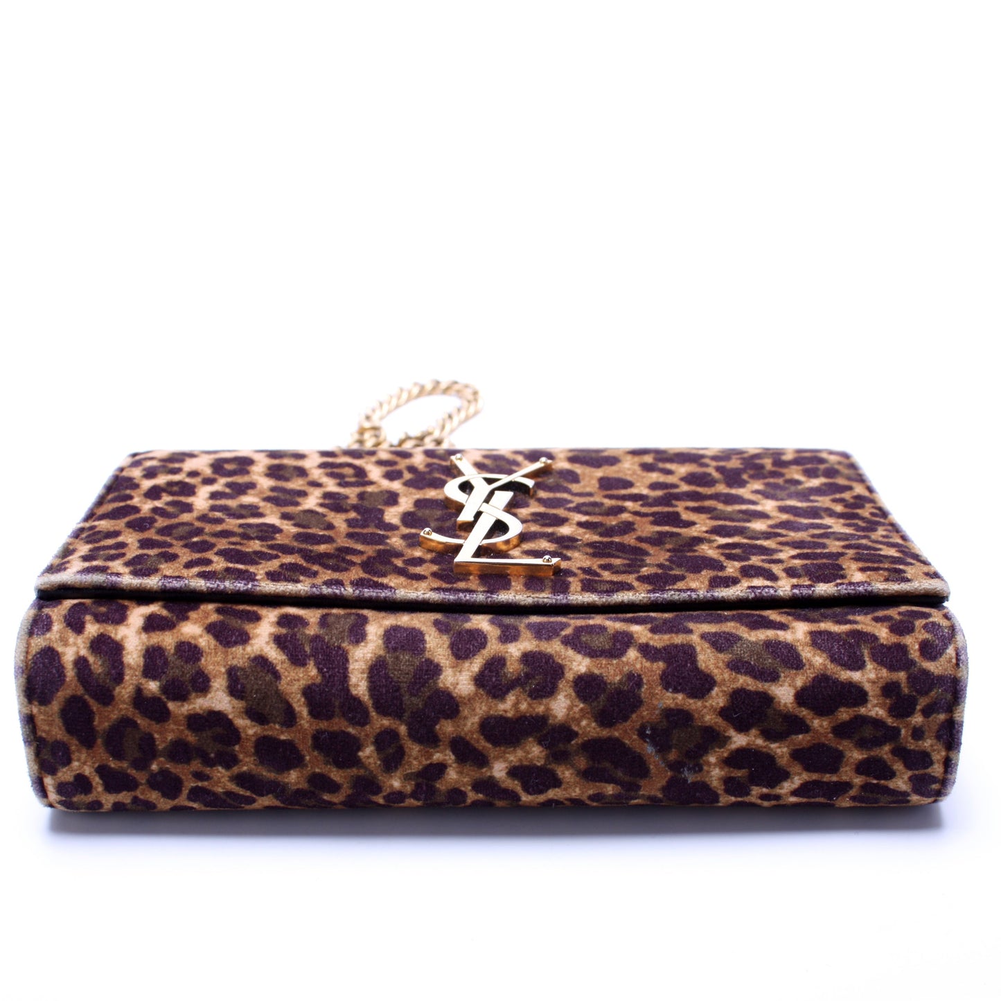 Saint Laurent Kate Chain Wallet Leopard Bag