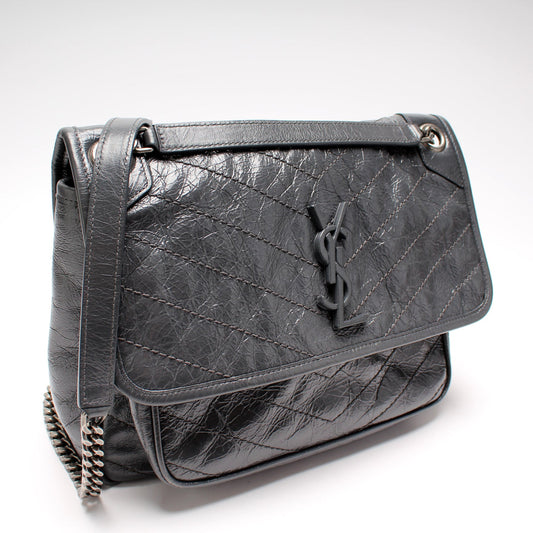 Saint Laurent Niki Medium Crinkle Leather 498958 Bag