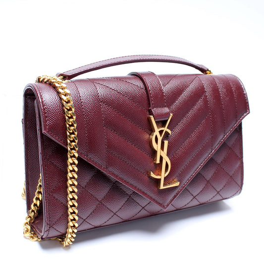 Saint Laurent Envelope Small Grain De Triquilt Bag