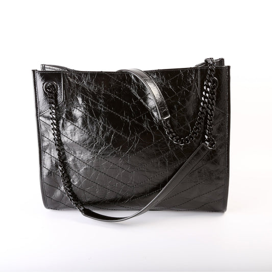 Saint Laurent Niki Medium Shopper Crinkle Leather 589951 Bag
