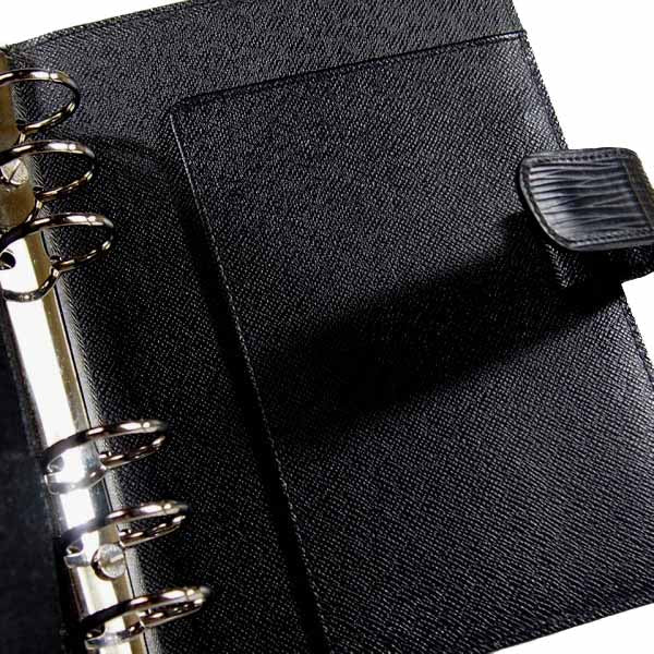 LOUIS VUITTON Notebook cover R20042 Epi Leather Noir Agenda MM Epi System notebook cover unisex(Unisex)