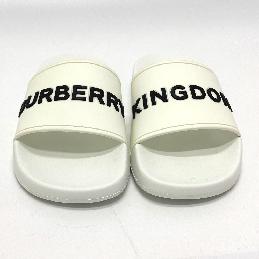 BURBERRY Sandals rubber white Two-tone beach sandals logo KINGDOM Women 37