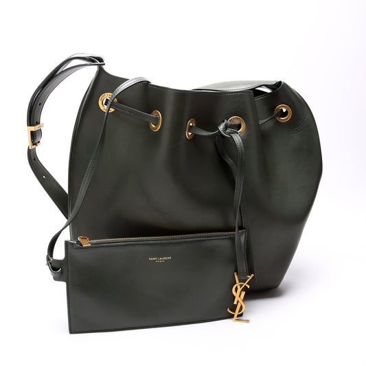 Saint Laurent Paris VII Medium Flat Hobo Calfskin Bag