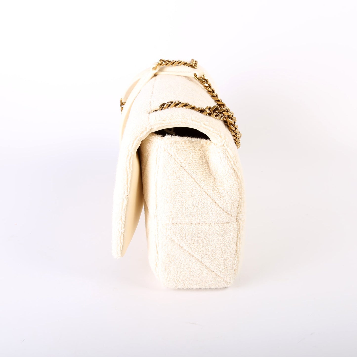 Saint Laurent Jamie Patchwork Terry Cloth Medium Chain 735035 Bag
