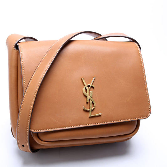 Saint Laurent 718556 Niki Besace Smooth Leather Brown Bag