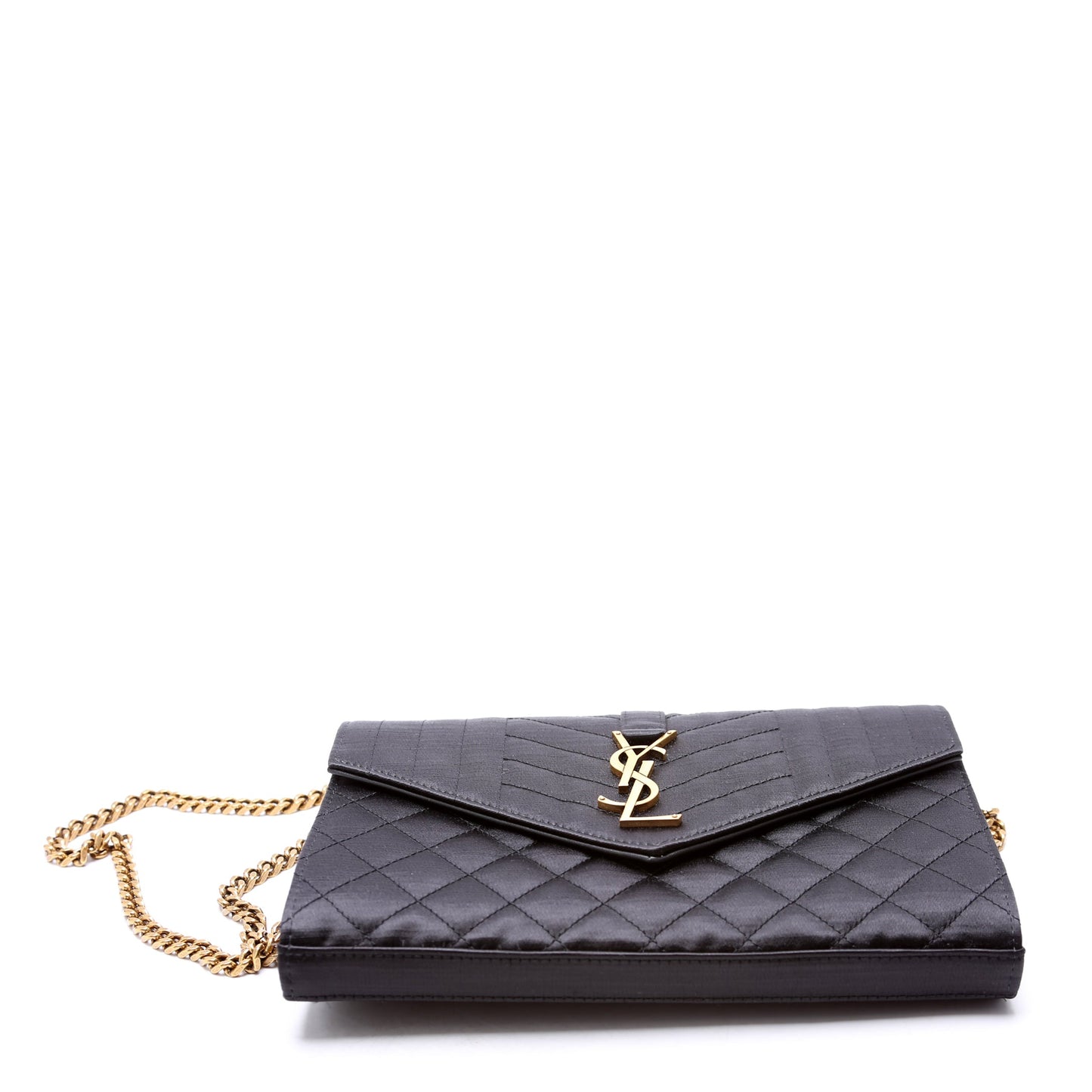 Saint Laurent Triquilt Satin Chain Wallet 620280 Bag
