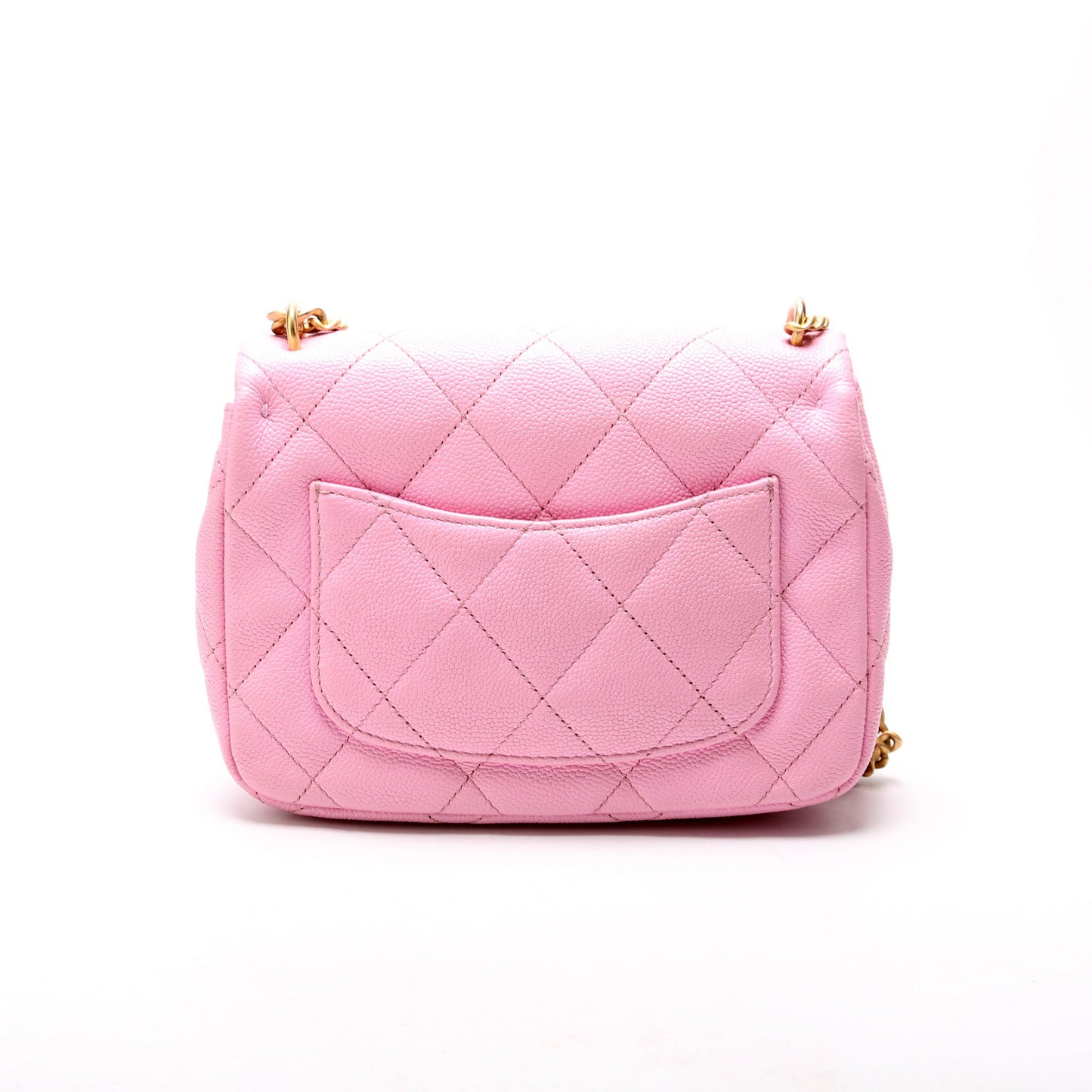 Chanel Classic Flap Mini Sweetheart Chain Caviar RFID Pink Bag